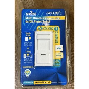 Leviton IPI06-1LM Illumatech Slide Dimmer Locator Light 1 POLE 3WAY Incandescent